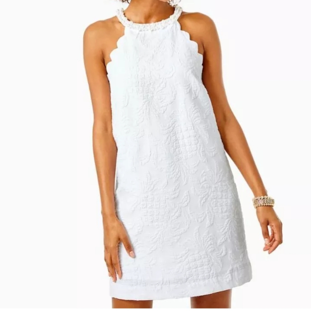 NWT Lilly Pulitzer Tabby Stretch Shift White Pineapple Pucker